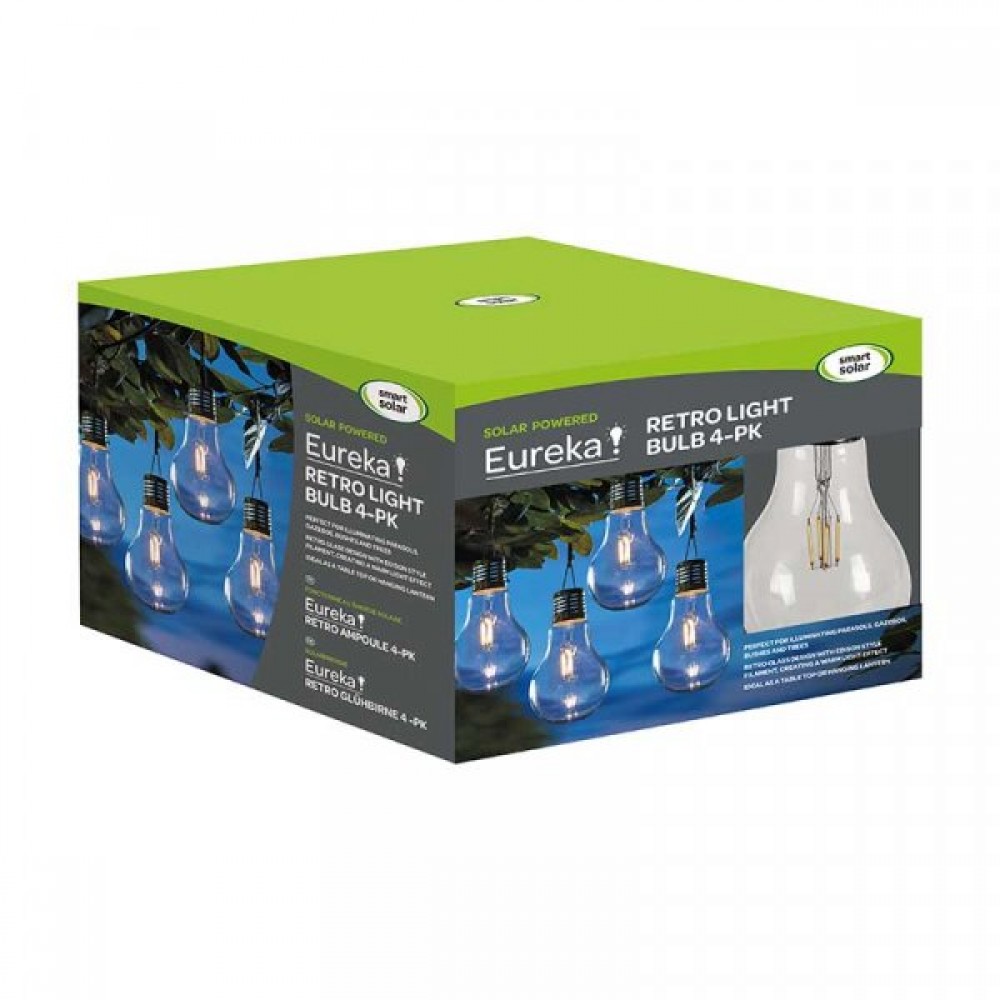 Eureka Retro Lightbulb, 4pc Carry Pack